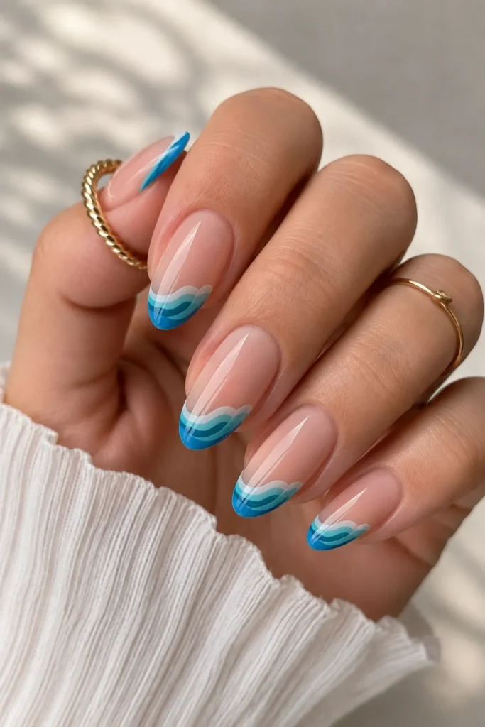 ocean wave nails art ideas