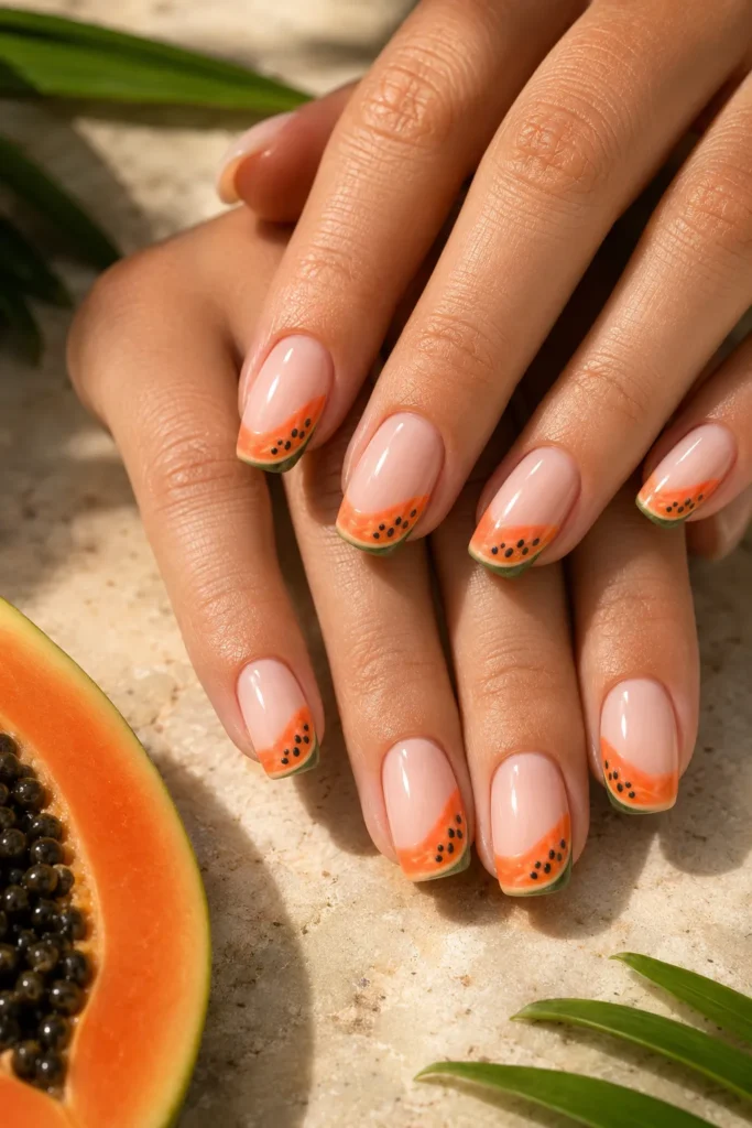 Papaya French Tips
