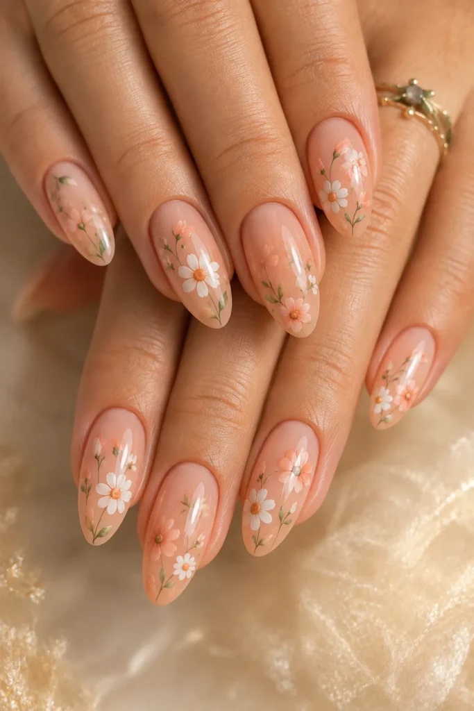 Peach Daisy Blooms