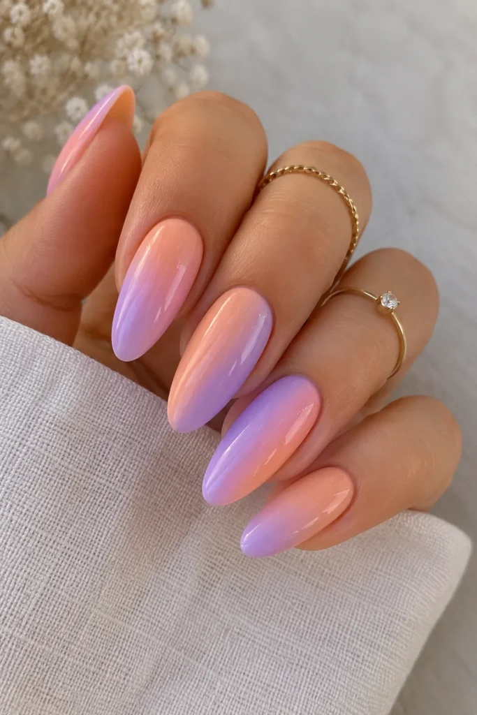 Peach and Lavender Ombré