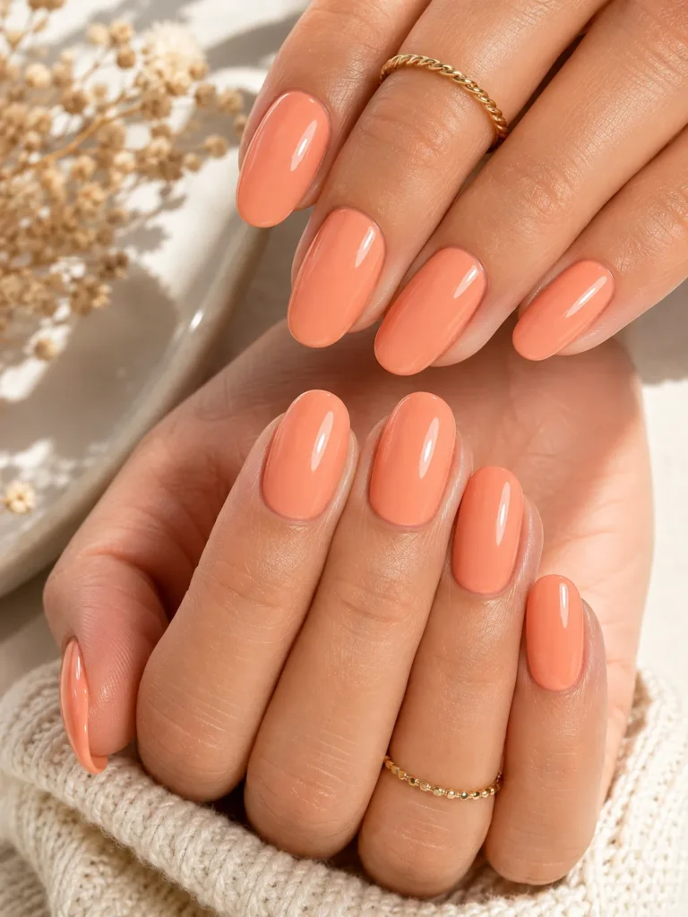 Peachy Gel Nails