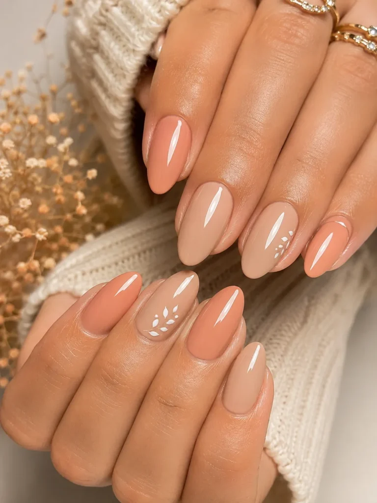 Peachy Nude Nails