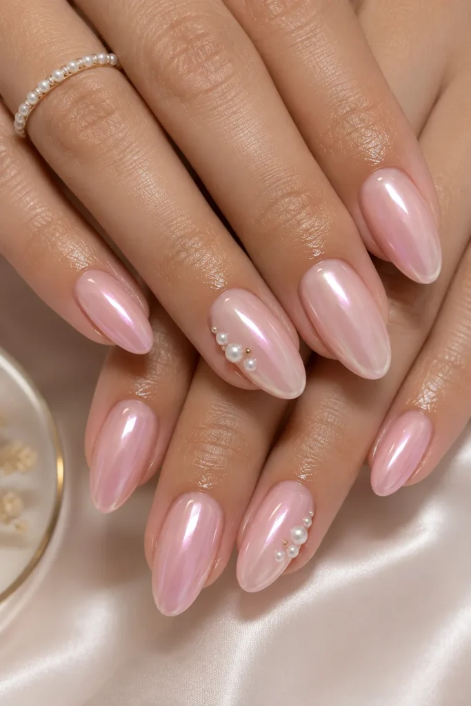 Pearly Pink Nails