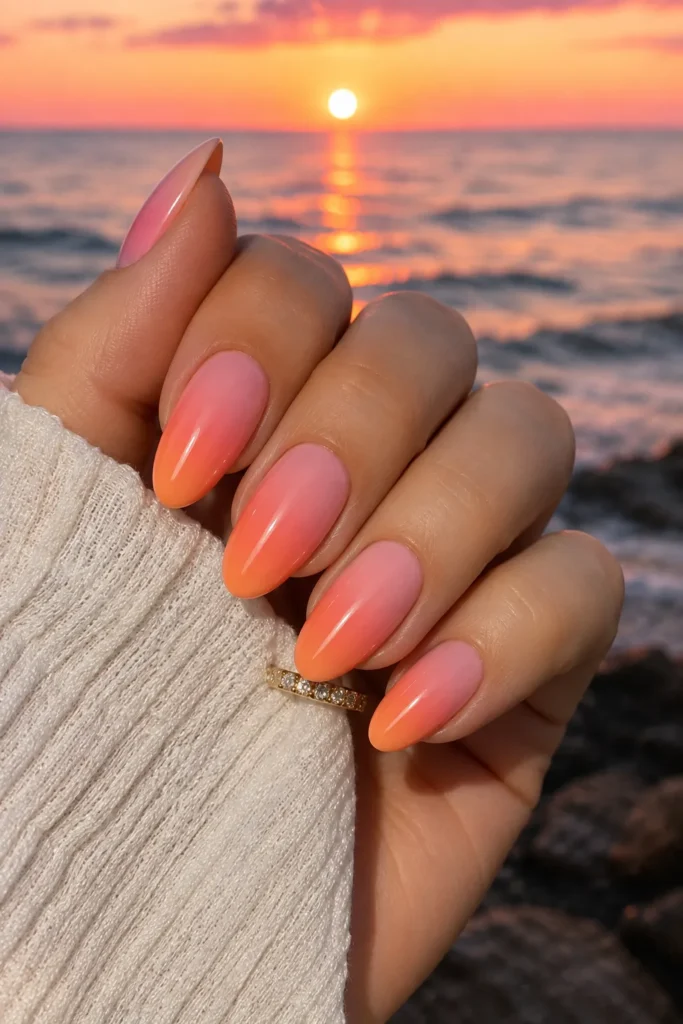 Pink Horizon Nails