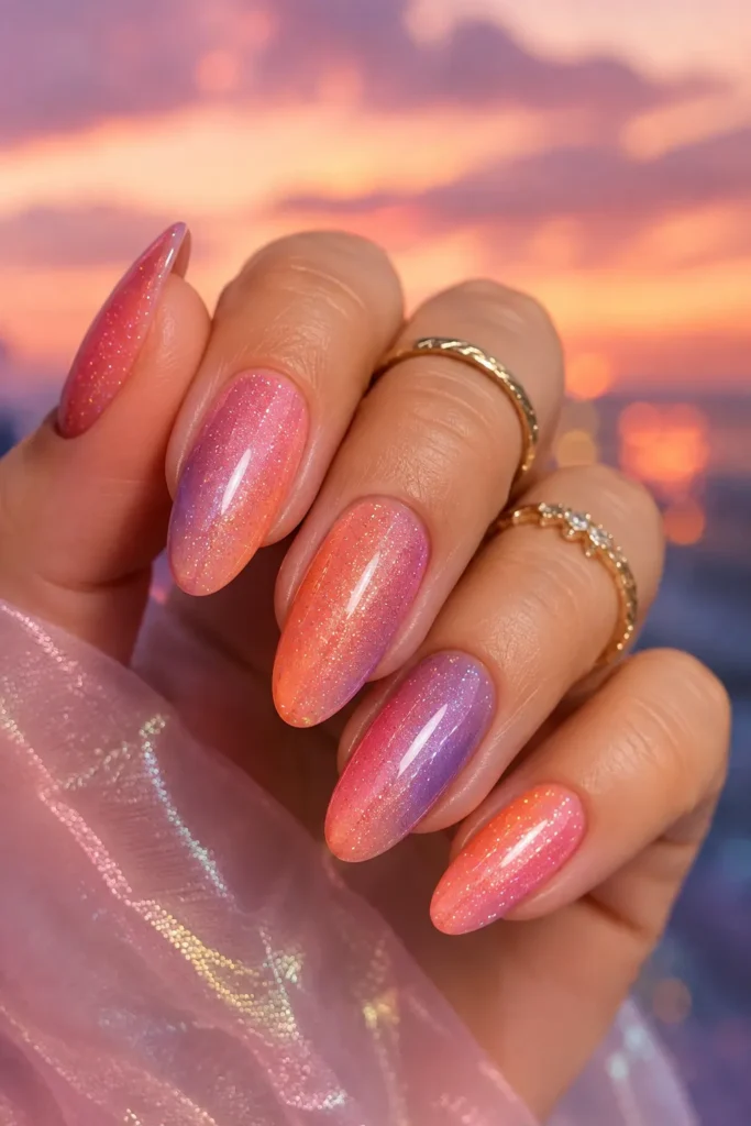 Sunset Skies With Shimmer