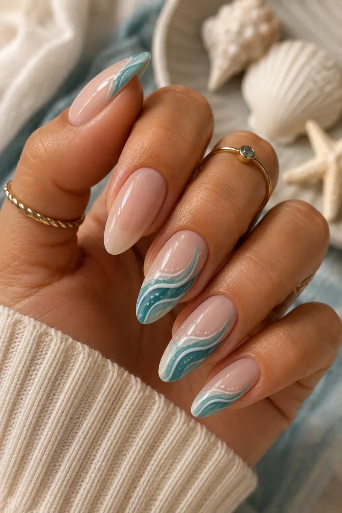 Teal Wave Accents