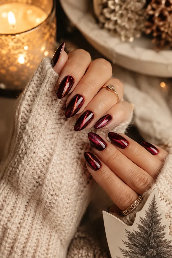 Velvet Burgundy Nails