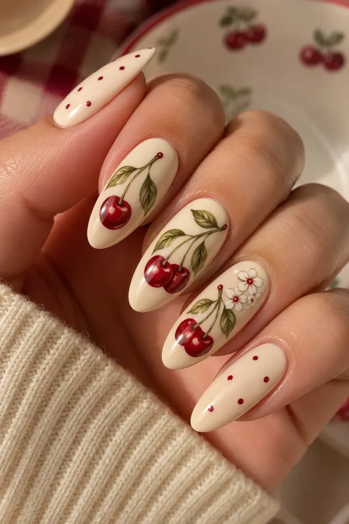 Vintage Cherry Print