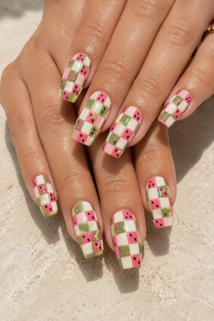 Watermelon Checkerboard