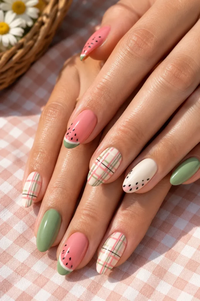 Watermelon Picnic Plaid