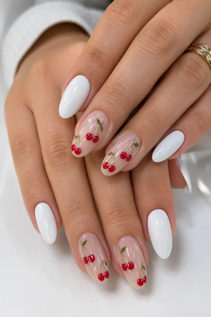 White Base Cherry Art
