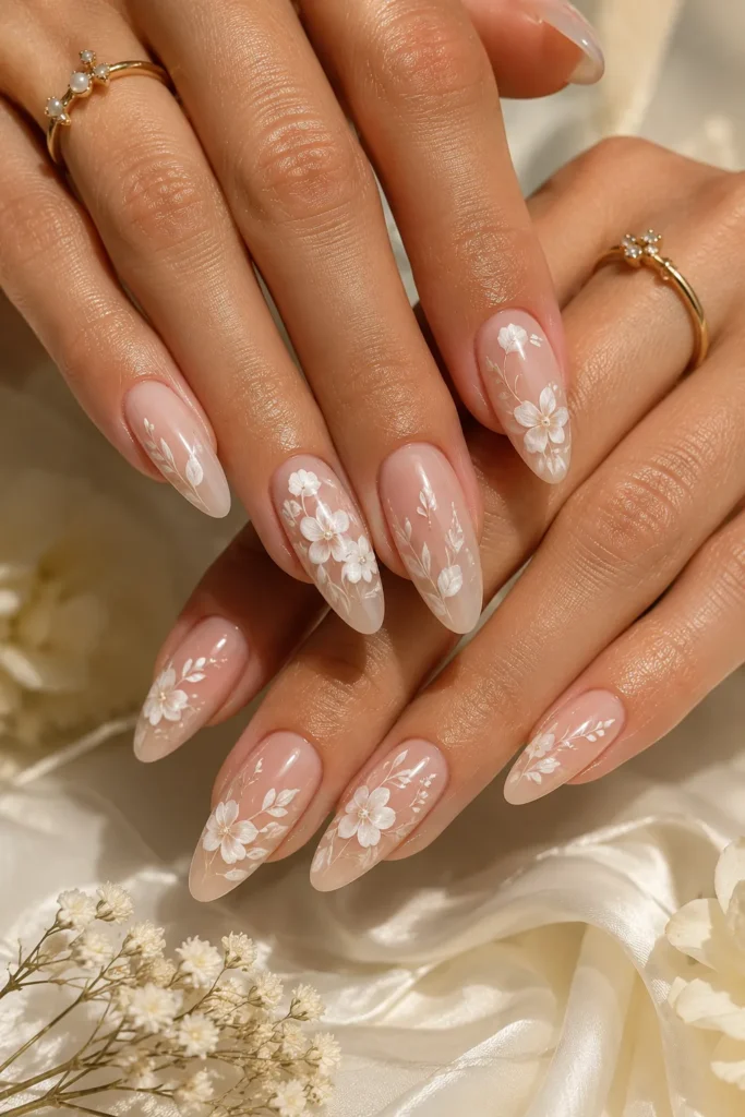 White Floral Overlay