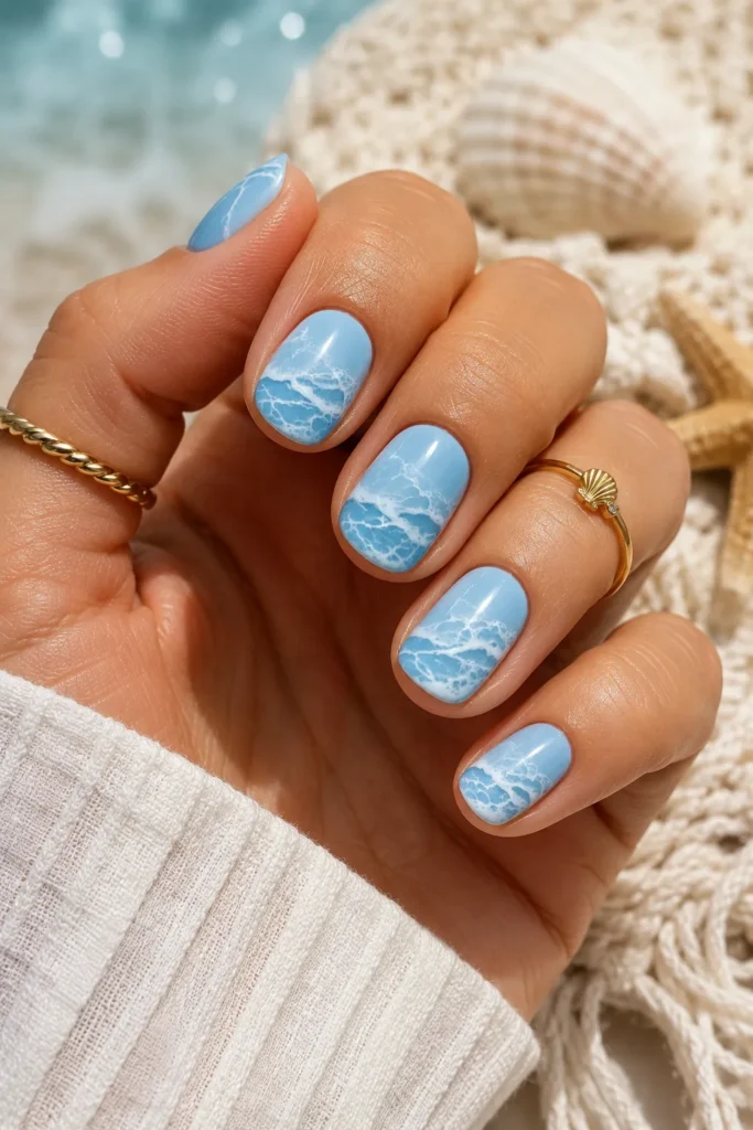 White Foam Waves
