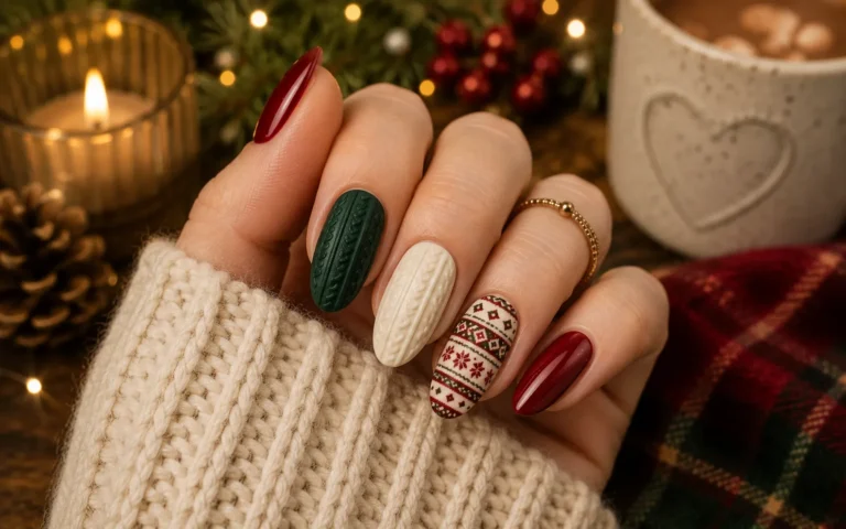 Red Green Christmas Nails