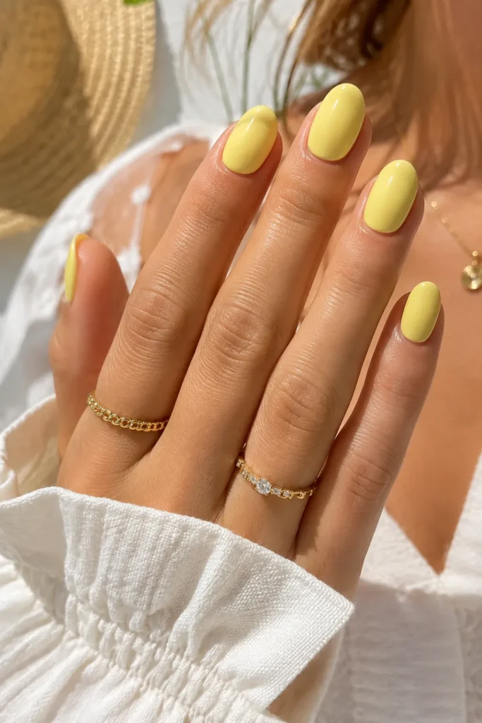 Butter Yellow Nails