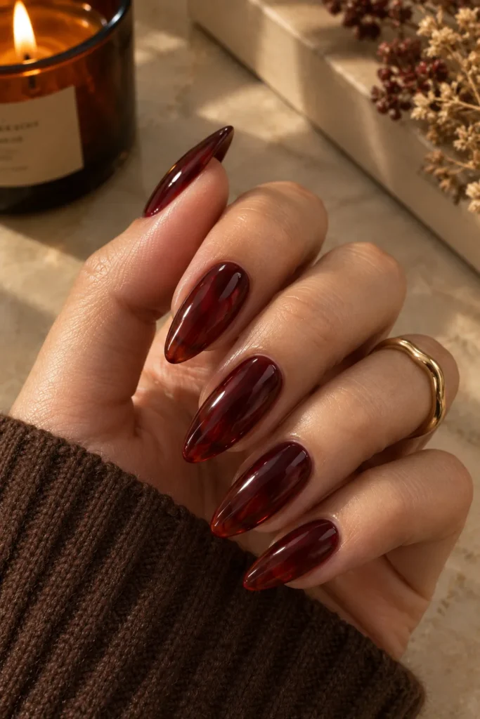 Cherry Cola Nails