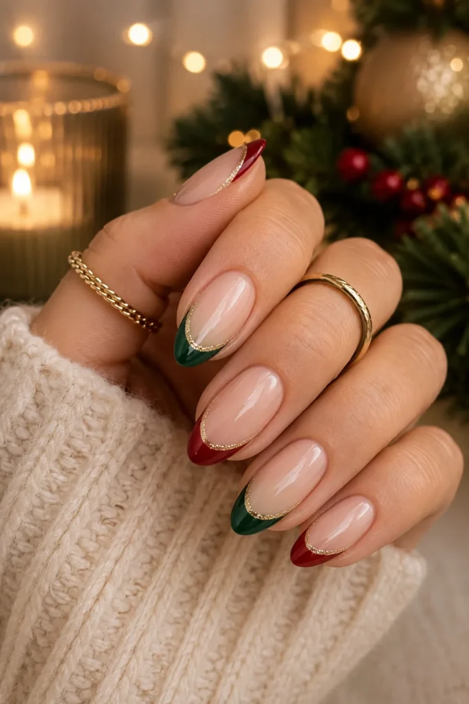 Red Green Christmas Nails