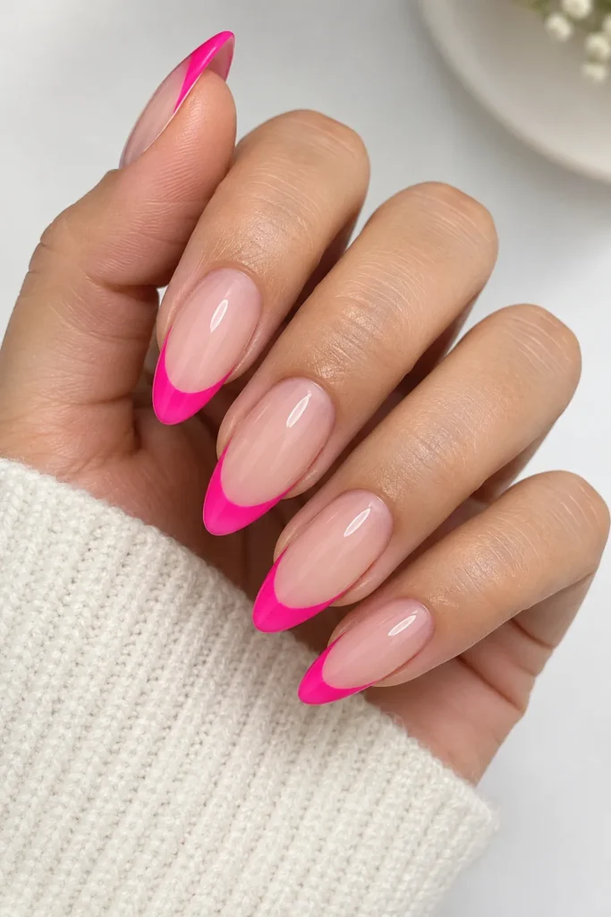 Neon French Tip Ideas