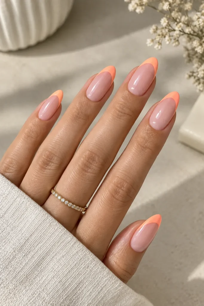Neon Peach Tips