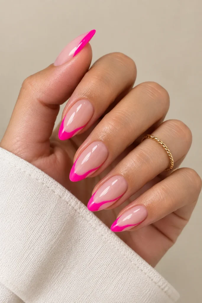 Neon Pink Waves
