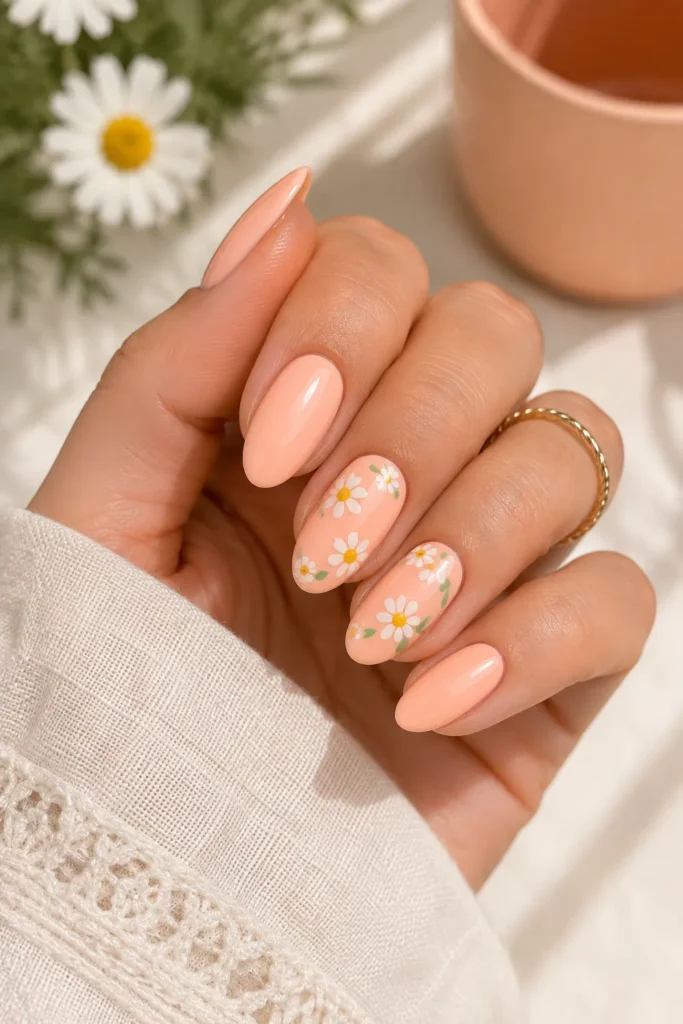 Peach and White Flowers