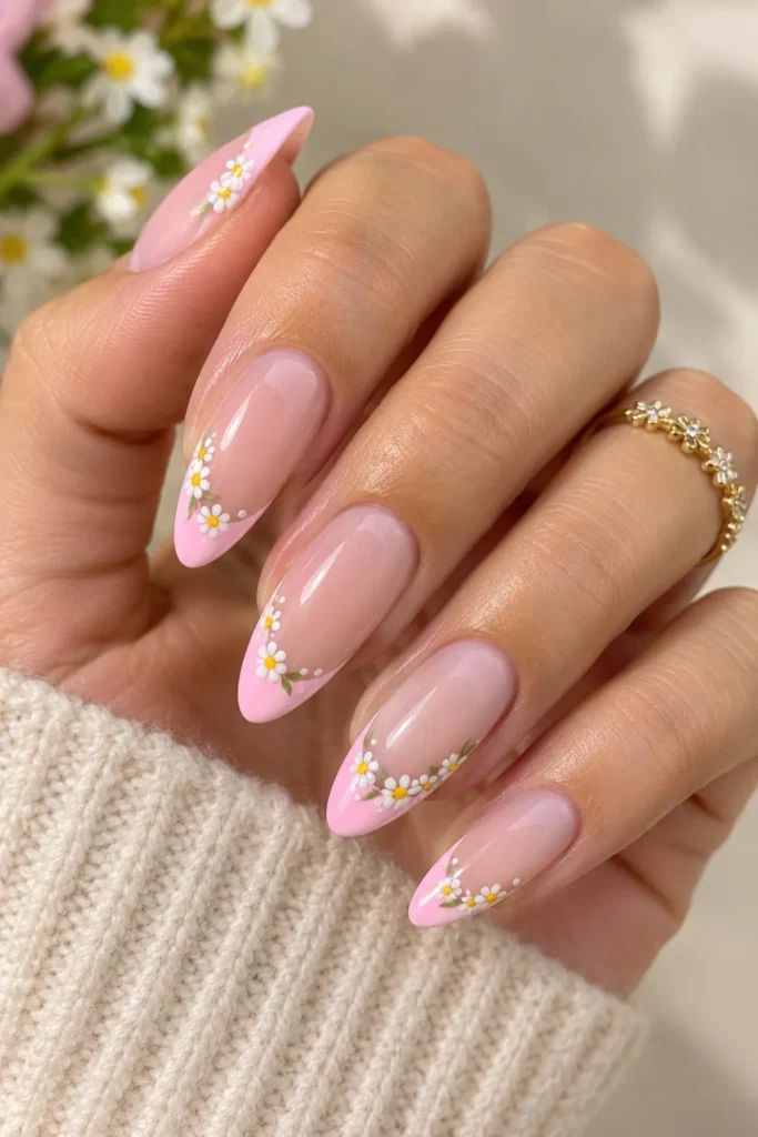 Pink Floral Easter French