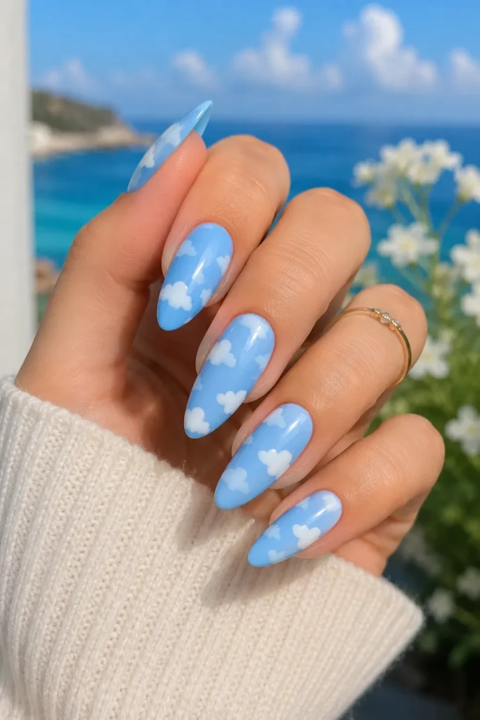Sky Blue and Clouds